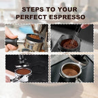 Espresso Accessories 54mm Spring Loaded Tamper Kit, 5-Piece Set with Needle Distributor WDT Tool, Dosing Funnel & Tamping Mat for 54mm Portafilter Espresso Machines (54mm) - Image 7