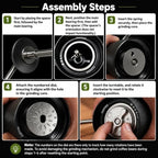 Manual Coffee Grinder - Stainless Steel Burrs, Adjustable Grind Settings, Portable Hand Crank for Espresso, Drip, French Press - Compact, Durable, Ideal for Home & Travel (Black) - Image 5