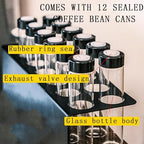 12 Tubes Coffee Bean Cellar, with Hopper, One-Way Exhaust Valve, Single Bottle 23-25​g, for Cafe, Kitchen - Image 2