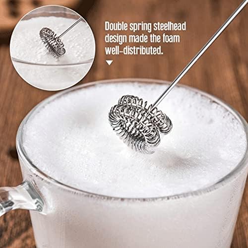 Stainless Steel Motor Milk Frother - Handheld Frother Whisk, Milk Foamer Frother, Mini Blender and Electric Mixer for Coffee, Frappe, Latte, Matcha - Image 6