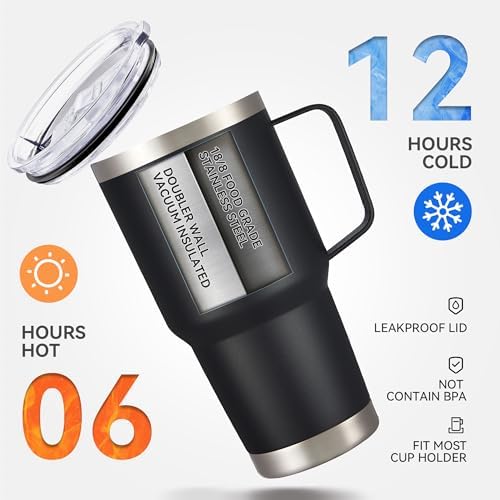 30 oz Stainless Steel Tumblers Bulk with Handle and Lid, 8 Pack - Image 7