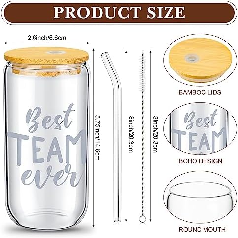 6 Set Employee Appreciation Gifts Glass Cups, Novelty Style - Image 2
