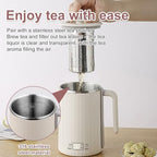 Electric Kettle 15.2 fl oz Mug-Type Electric Pot 304 Stainless Steel Tea Infuser Vacuum Insulated Milk Tea Coffee Porridge Compact Travel Office Unisex pink - Image 4