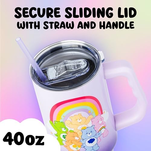 Silver Buffalo Care Bears Rainbow, Stainless Steel Tumbler, 40oz - Image 3