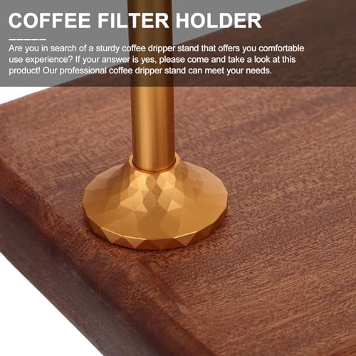 Coffee Filter Stand with Adjustable Height, Solid Wood and Alloy - Image 3