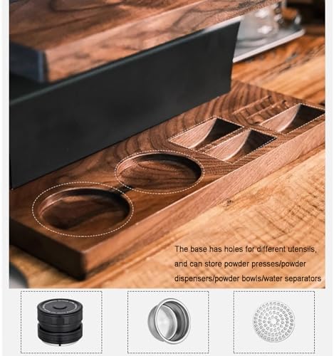 Single Dose Coffee Bean Cellars, 2-Tier Coffee Tool Storage Stand, with 12 Pcs Tubes - Capacity 23-25 G, Hopper, Exhaust Valve, Espresso Tamper Organizer Tool - Image 6