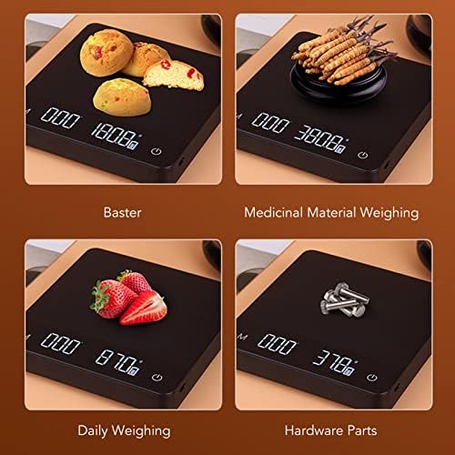Coffee Scale with Timer Small, Espresso Scale with Timer Small, Espresso Coffee Scale with Timer, 5kg/0.1g High Precision Pour Over Drip Espresso Scale for Pour Over Coffee (Batteries Included) - Image 4