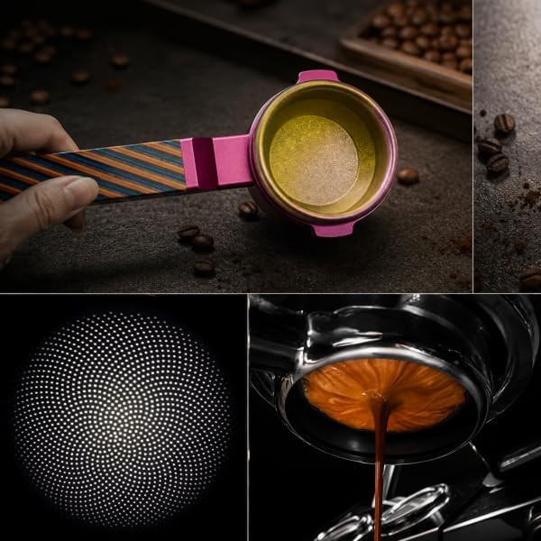 58mm Titanium Precision Espresso Basket, Premium Coffee Filter Basket for Even Extraction and Reduced Channeling, Barista Grade Espresso Upgrade, Fits Most 58mm Portafilters (Silver) - Image 7