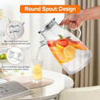 1 Gallon 128oz Glass Pitcher,Water Pitcher with Full Seal Lid and Spout, Glass Carafe for Hot/Cold Drink, Water Jug for Iced Tea, Coffee, Juice, Milk, Beverage - Image 6