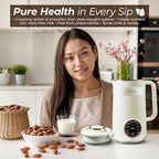 NEW 8-in-1 Nut Milk Maker for 32 oz Homemade Almond Milk, Oat Milk, Soy Milk, Coconut Dairy-Free Milk Beverages, Plant-Based Milk - Delay Start, Self-Cleaning, 50-recipe cookbook & Milk Frother - Image 5