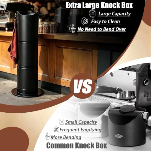 Espresso Knock Box for Coffee Grounds, Detachable Coffee Knock Box - Image 4