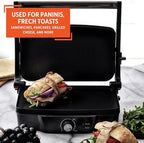 IMUSA Stainless Steel Panini Press Electric with Adjustable Temperature Settings and Nonstick Plates, 1200W - Image 6