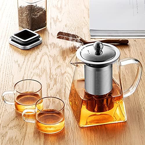 Glass Teapot,Glass Teapot Kettle with Removable Tea Infuser Tea Kettle Stovetop for Loose Leaf,Tea Pot for Stove, - Image 4