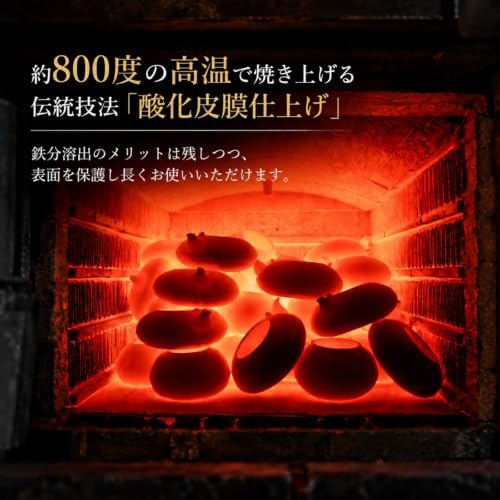 Ikenaga IronWorks Iron Kettle, 0.4 gal (1.2 L) Nambu Ironware, Induction Iron, Gas Fire Compatible, Iron Supplement Sakura Pattern, Blue Bamboo Made in Japan - Image 3