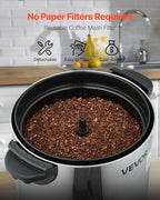 VEVOR Commercial Coffee Urn, 40 Cup 6 L Hot Beverage Dispenser with Dripless Faucet, Quick-Brewing Commercial Coffee Maker, with Stainless Steel Liner, for Catering, Business, Church & Restaurant - Image 3