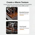 Single Dose Coffee Bean Cellars 8 Pcs, Coffee Bean Container, with Walnut Wood Base, Funnel, One-Way Exhaust Valve, 22-23g Capacity, for Coffee Bean Cellars - Image 5