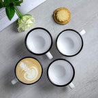 City to Cottage Handmade White And Black Polka Dot Ceramic 8.4oz/250ml | Cappuccino, Coffee, Tea Cup and Saucer, Unique Designer Pottery for Tea Lovers - Image 5