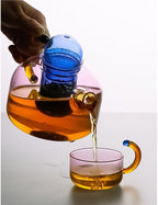 Glass Teapot Stovetop 13 OZ/400ml, Tea Pot with Removable Infuser, Colorful Clear Tea Kettle, Teapot Blooming and Loose Leaf Tea Maker Tea Brewer for Camping, Travel (Tea Pot-Pink) - Image 5