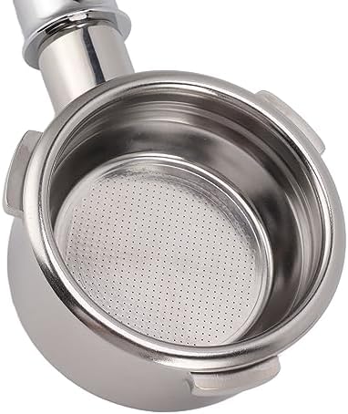 58mm Bottomless Portafilter, 3 Ears Stainless Steel Coffee Portafilter, Solid Wood Handle, Detachable, 58mm Filter Basket, for Barsetto Coffee Machine (Type A Red Branch) - Image 4