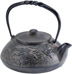 Ikenaga IronWorks Iron Teapot, 0.2 gal (0.55 L), Nanbu Ironware Pine Cranes, Made in Japan by %E6%B1%A0%E6%B0%B8%E9%89%84%E5%B7%A5%28Ikenaga+Iron+Works%29