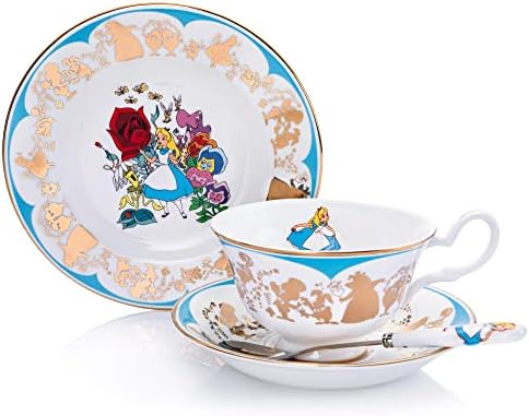 Disney Alice in Wonderland Cup and Saucer, Fine Bone China, 7.5 × 15 × 15 cm, Multicolor - Image 2