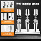 3 Heads Milkshake Mixer, 375W Commercial Electric Milkshake Machine Triple Heads Drink Mixer Blender Machine Tea Drink Milk Frother with PC Cups & Stainless Steel Cups for Beverage Stores Cafes - Image 3