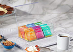RoyalHouse Acrylic Tea Bag Holder Storage Organizer, 6 Compartment BPA Free Clear Plastic Tea Box with Lid, Multi-Purpose Storage Box for Office Supplies, Crafts, and Small Items (Pack of 3) - Image 6
