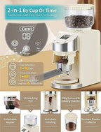 Gevi 20 Bar Espresso Coffee Machine with Burr Grinder Set | 35 Precise Grind Settings | Milk Frother for Latte Cappuccino | Professional Home Barista Kit | Gift for Coffee Lovers - Image 6
