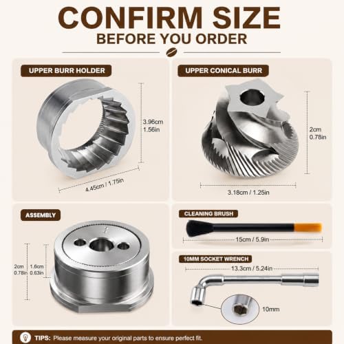 Conical Grinder Burr Set Replacement Compatible with Breville & Sage - Image 3