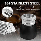 4-6-Cup Moka Pot Tamper, 304 SS Dosing Funnel & Distributor, Silver - Image 4