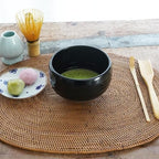 Kyoto Kiyomizu-yaki Earthenware Matcha Bowl - Rokuro Suji – 20.2 fl oz Charming Form, Lead-Free, Gift Box Included - Ideal for Tea and Café au Lait Made in Japan (Black) - Image 6