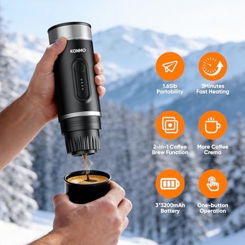 Portable Espresso Machine for Travel, Self-Heating Coffee Maker - Image 3