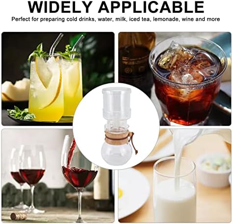Adjustable Glass Coffee Drip Pot with Fine Filter Paper, pour Over Coffee Maker for Iced Drinks, Milk, Professional Design for Precise Brewing, 400Ml Capacity - Image 4