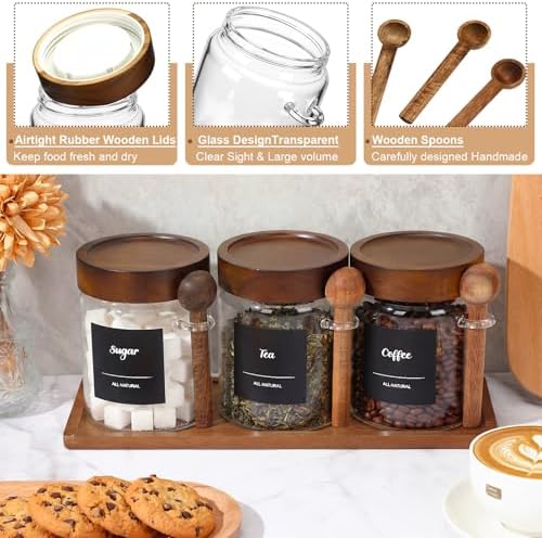 3 Pcs Coffee and Sugar Container Set, 24 oz - Image 3