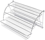 GLOGLOW Rack Down Seasoning Organizer Cabinet Organizer 2 Tier Out Shelf with Iron Construction for Kitchen Pantry Cabinet Storage Pull Down Rack Pull Nan - Image 3