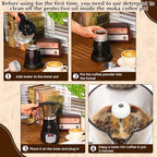 Electric Espresso Coffee Maker, Transparent Moka Pot, Black, 6 Cup - Image 4