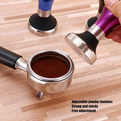 Coffee Tamper 58mm, Espresso Coffee Tamper Hammer Coffee Tamping Tool Calibrated Flat Tamper with Stainless Steel Base(Pink) - Image 2