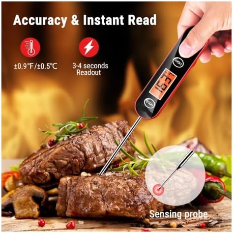 Digital Backlight Instant Read Meat Thermometer, Kitchen - Image 2