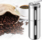 Coffee Accessories Stainless Steel Coffee Grinder, Mini Hand Manual Handmade Coffee Bean Burr Grinders Mill Kitchen Tool Ceramic Core Grinder Household Office (Color : Silver) - Image 4