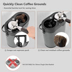 CAFEMASY Automatic Portafilter Cleaner Machine Electric Espresso Coffee Knock Box for Cleaning Espresso Coffee Puck Espresso Accessories Tools for Home or Commercial Coffee Bar - Image 3