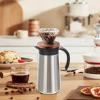 GearRoot 28oz Small Coffee Carafe Insulated Coffee Pot, 2 Pack Silver - Image 4