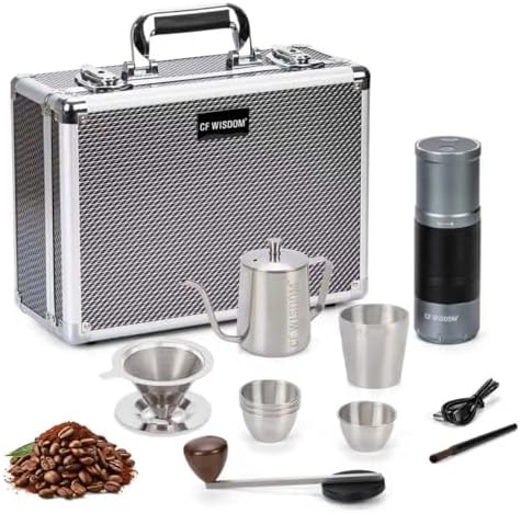 Electric Coffee Grinder Dual-Mode Electric and Manual Grinding 7-Speed Precision Grinding Portable Coffee Bean Grinder Suitable for Espresso, French Press, and Drip Coffee by Unknown