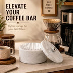 Marble Coffee Filter Holder 6 inch Handmade White - Image 2