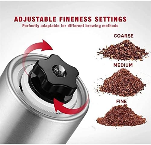 Manual Coffee Grinder, Ceramic Burr Coffee Bean Grinder，Adjustable Hand Coffee Grinder,Stainless Coffee Grinder Manual,for Home, Office, Travel, campin - Image 7