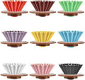 Ceramic Coffee Dripper Pour Over Coffee Maker Handmade Origami Coffee Filter Cup Flower Shape Funnel Drip Cafe Cake Cup Home(Brown suit,3-4CUP) by Unknown