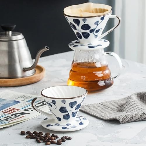 Ceramic Pour Over Coffee Dripper, Hand painted Coffee Drip Filter - Image 6