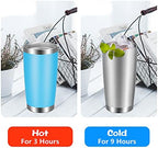 VEGOND 20oz Tumbler with Lid and Straw Stainless Steel Tumbler Cup Bulk Vacuum Insulated Double Wall Travel Coffee Mug Powder Coated Coffee Cup, Sky Blue, 12 Pack - Image 5