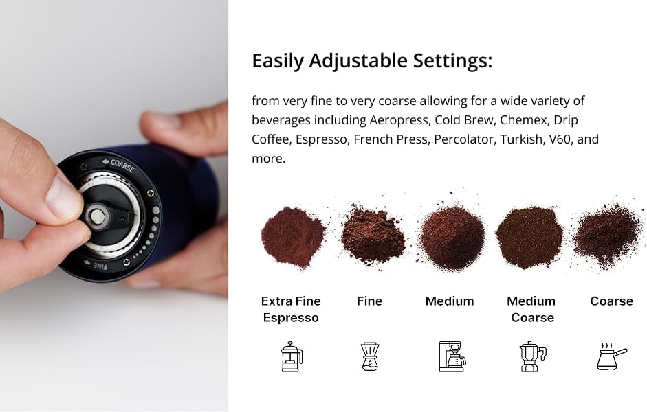 Manual Coffee Grinder & Airtight Coffee Canister Bundle – Stainless Steel Set for Fresh Home-Brewed Coffee - Image 4