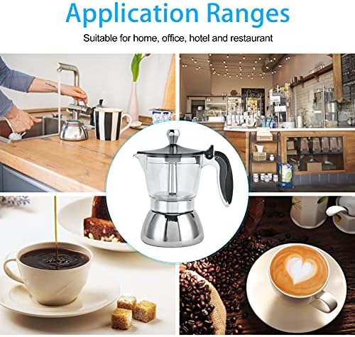 Stovetop Espresso Maker, Italian Coffee Maker, 4 Cup Stainless Steel Pot, Durable Design for Home Kitchen Essentials, Perfect for Brewing Espresso, Cappuccino, and Mocha Coffee, 200ml/6.8oz Capacity - Image 5