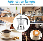 plplaaoo Moka Pot Stovetop Espresso Coffee Maker, 200 ml, Stainless Steel, Modern Style, Transparent Upper Pot - Image 5